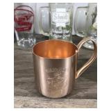 Lot of Collectible Beer Mugs / Glasses & More - Lakemaid Beer Schells & Rapala - Schmidt Beer Collector Series with Fish on them - Smirnoff Mule Copper Cups - New Zealand Steinlager Beer Mugs - Usinge