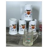 Lot of Collectible Beer Mugs / Glasses & More - Lakemaid Beer Schells & Rapala - Schmidt Beer Collector Series with Fish on them - Smirnoff Mule Copper Cups - New Zealand Steinlager Beer Mugs - Usinge