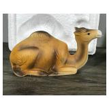 3 - Collectible Animal Figurines - Camel (Homco) - Cow (Homco) - Sheep (No Markings)