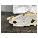 3 - Collectible Animal Figurines - Camel (Homco) - Cow (Homco) - Sheep (No Markings)