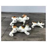 3 -,Vintage Basset Hound Dog Figurines / Japan