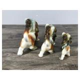 3 -,Vintage Basset Hound Dog Figurines / Japan