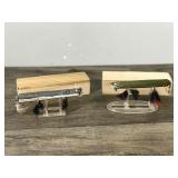 2 - Large Homemade Top Water Fishing Lures with Wooden Boxes