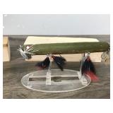 2 - Large Homemade Top Water Fishing Lures with Wooden Boxes