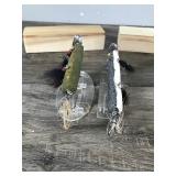 2 - Large Homemade Top Water Fishing Lures with Wooden Boxes