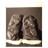 Leather mittens
