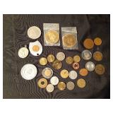 Lot of foreign coins and tokens
