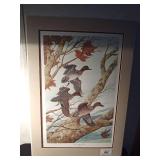 Matted "Green-winged Teal" print by John A Ruthven Ducks Unlimited 1989 Flyway collection 1565/5000