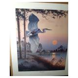 1988 Signed and numbered "Misty Blue" conservation edition print by Raedeke 10/200