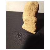 Carved folk art sandstone owl sculpture by Ohio Artist Earnest "Popeye" Reed