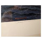 Signed & numbered MN Ducks Unlimited Sponsored "Last Day" print by Jerry Raedeke 606/3800