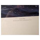 Signed & numbered MN Ducks Unlimited Sponsored "Last Day" print by Jerry Raedeke 606/3800