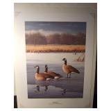 1988 Signed & Numbered 1989 MN Ducks Unlimited Sponsor "Evening Trio" print by Daniel Smith 1718/4000