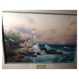 Numbered limited edition "Beacon of Hope" Season memories 1 Lithograph by Thomas Kinkade 1848 / 2750 with certificate of limitation & authenticity