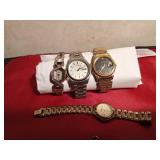 Pocket watch and 4 Vintage wrist watches