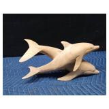 Wood Dolphin sculpture