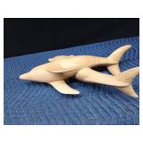 Wood Dolphin sculpture