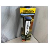 New Solar Powered Address Light