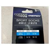 3 New Pairs Copper Fit Energy Work Socks