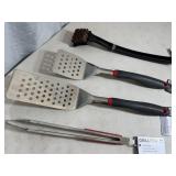 New Grill Pro Spatulas, Palmyra Grill Brush, Tongs