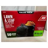 Box of 50 Lawn and Leaf Trash Bags - 39 Gallon