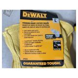 New Dewalt Leather Gloves and Coated Gripper Work Gloves - Size L