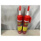 2 Cans of Flex Caulk with Trigger Flow Nozzle - Clear