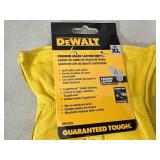 New Dewalt Leather Gloves and Coated Gripper Work Gloves - Size XL