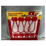 New 8 Pack of Ruby Holding Hands Magnetic Silicone Ties / Organizers