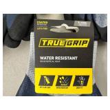 5 New Pairs of True Grip Water Resistant Work Gloves - Size XL