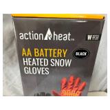 New Pair of Action Heat Battery Heated Winter Gloves - Women