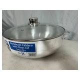 New Scratch and Dent 9.5 Quart Aluminum Caldero Pan with Lid