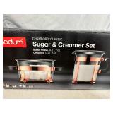 New Bodum Chambord Classic Sugar and Creamer Set
