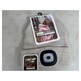 New Night Owl Rechargeable LED Lighted Beanie Hat - Adult Beige