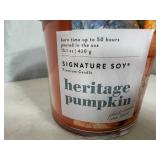 New Signature Soy Plant Based Wax Blend 2 Wick Candle - Heritage Pumpkin