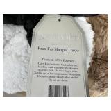 New Newport Faux Fur Sherpa Throw Blanket - Super Soft!