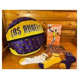 La Lakers Collectibles - Vintage Laker Girls Photo, LeBron James Wheaties box, Large Ball and Three Pair New Socks