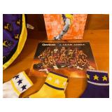 La Lakers Collectibles - Vintage Laker Girls Photo, LeBron James Wheaties box, Large Ball and Three Pair New Socks
