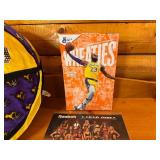 La Lakers Collectibles - Vintage Laker Girls Photo, LeBron James Wheaties box, Large Ball and Three Pair New Socks