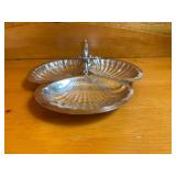 Rogers & Co 2310 Silver-Plated Meat Tray with Baroque Collection by Wallace #20 Silver-Plated Three-Part Shell Serving Dish