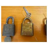 Collection of Six Vintage Padlocks - Five with Keys