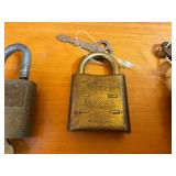 Collection of Six Vintage Padlocks - Five with Keys