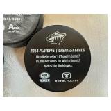 MN Wild Bleacher Creature Nordy Plush Figure with Five MN Wild Souvenir Collectible Hockey Pucks