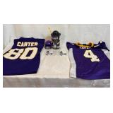 MN Vikings Memorabilia - Topps Signature Class Chris Carter and Adrian Peterson Cards, Collector Cup, Children