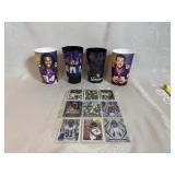MN Viking Trading Cards (Qty 9) and New 320z Souvenir Soda Cups (Qty 4)
