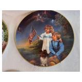 Vintage Collectible Plates - Sandra Kuck Limited Edition "A Time to Love" and "Star Spangled Sky" with "Baby