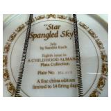 Vintage Collectible Plates - Sandra Kuck Limited Edition "A Time to Love" and "Star Spangled Sky" with "Baby