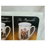 Norman Rockwell Four Mug Set