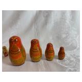 Vintage Russian Babuska Dolls (Nesting Dolls) - Three Sets