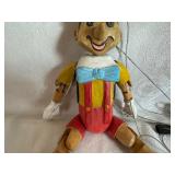 Vintage Hand-Painted Wooden Pinocchio Marionette Puppet 1950